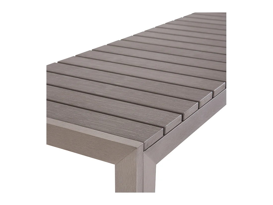 Salle à manger de jardin avec bancs 6 places NARDO Gris