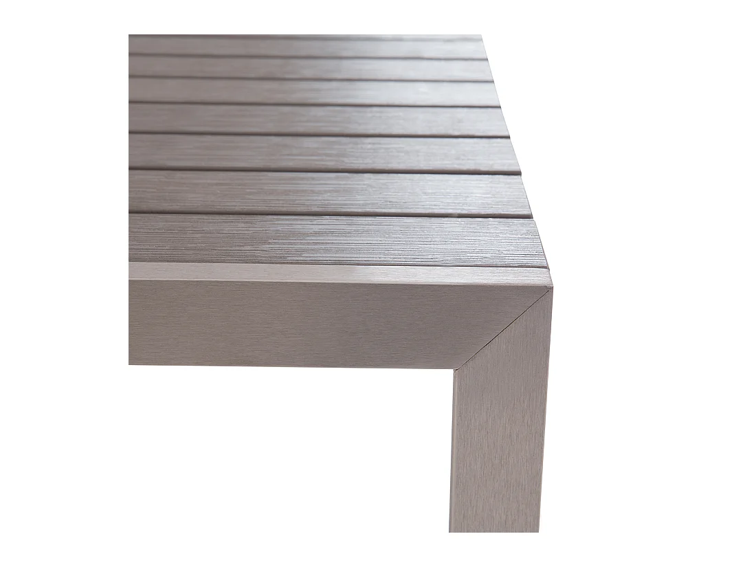 Salle à manger de jardin avec bancs 6 places NARDO Gris