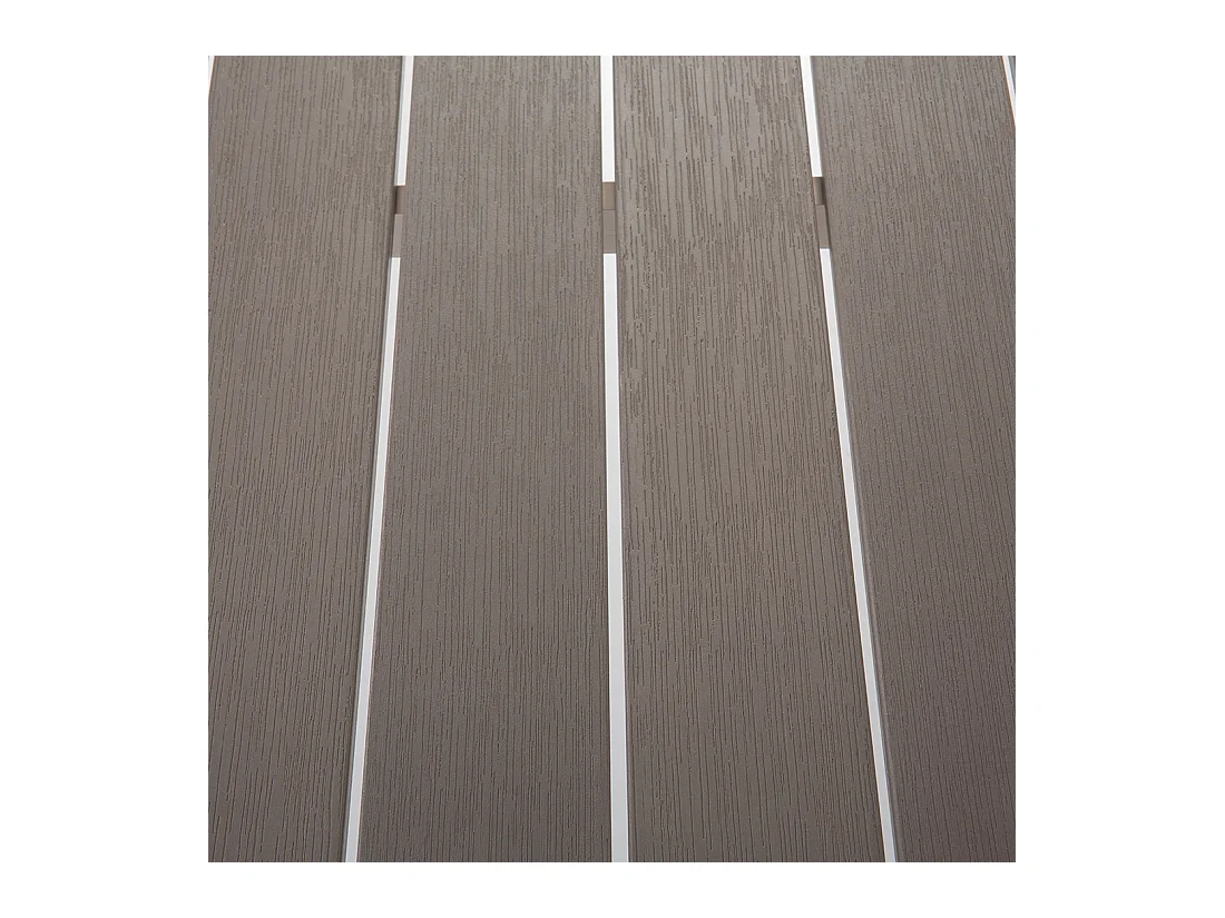 Salle à manger de jardin avec bancs 6 places NARDO Gris