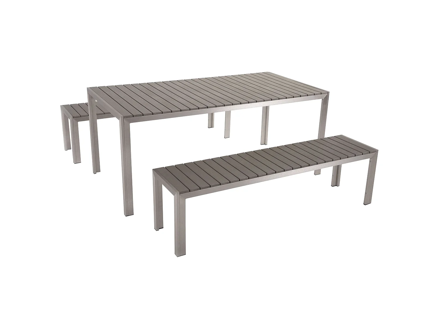 Tuinset met banken 6-zitter NARDO Grijs