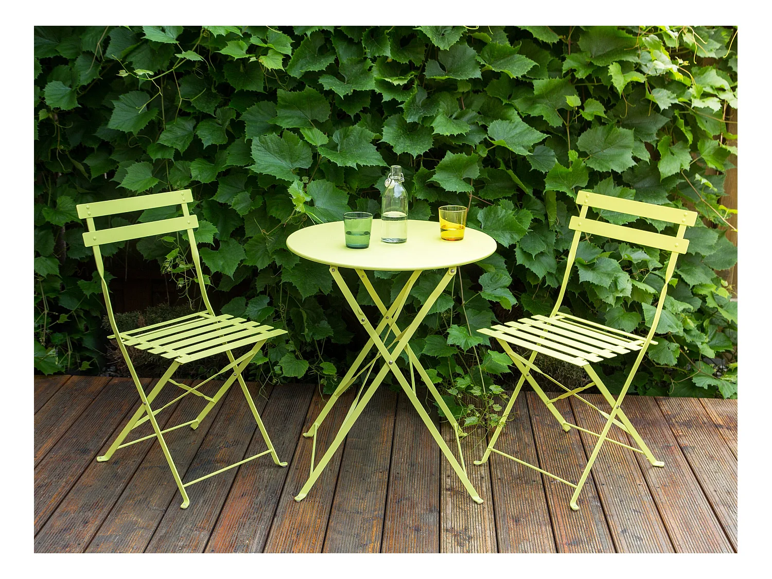 Bistroset Inklapbaar FIORI Metaal Limegroen