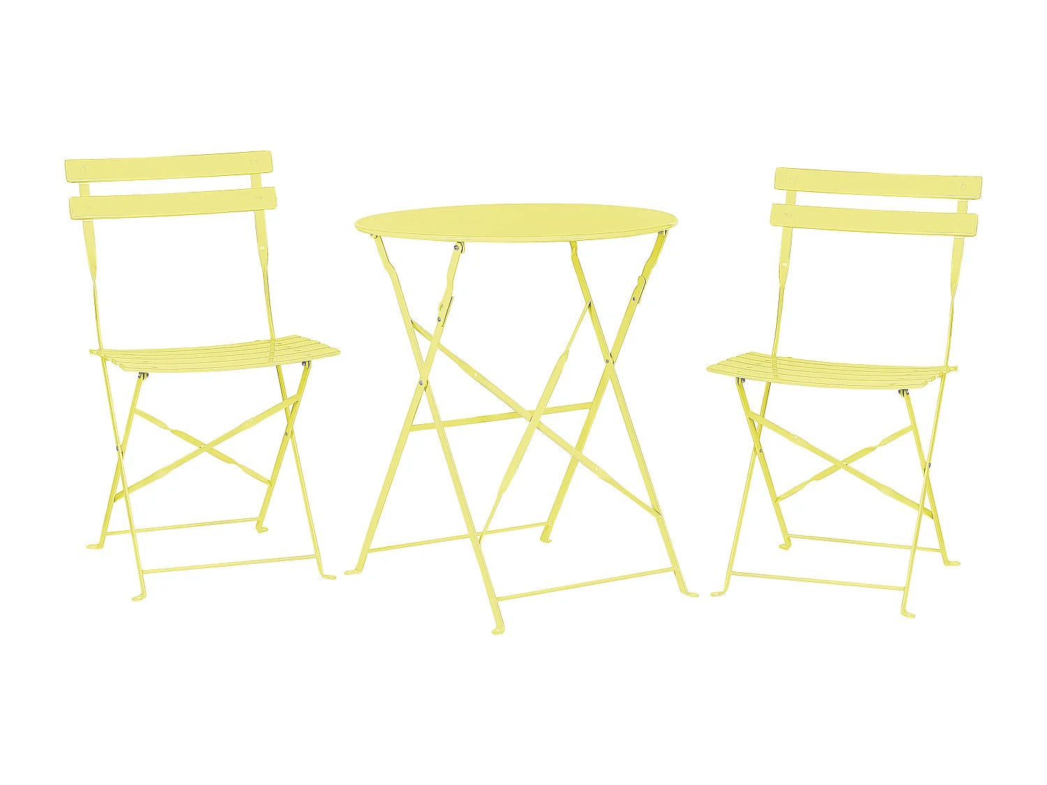 Bistroset Inklapbaar FIORI Metaal Limegroen