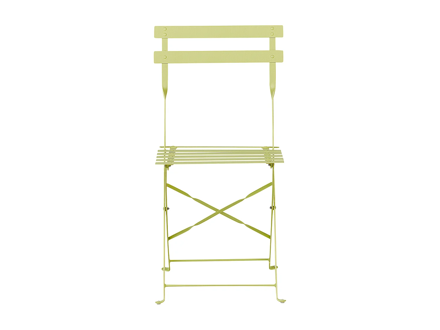 Ensemble pour bistro Pliant FIORI Métal Vert citron