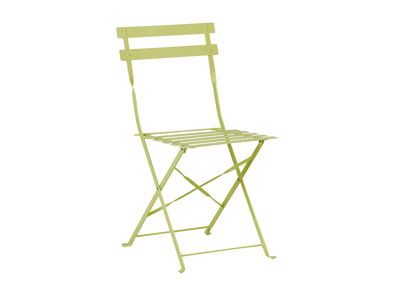 Ensemble pour bistro Pliant FIORI Métal Vert citron