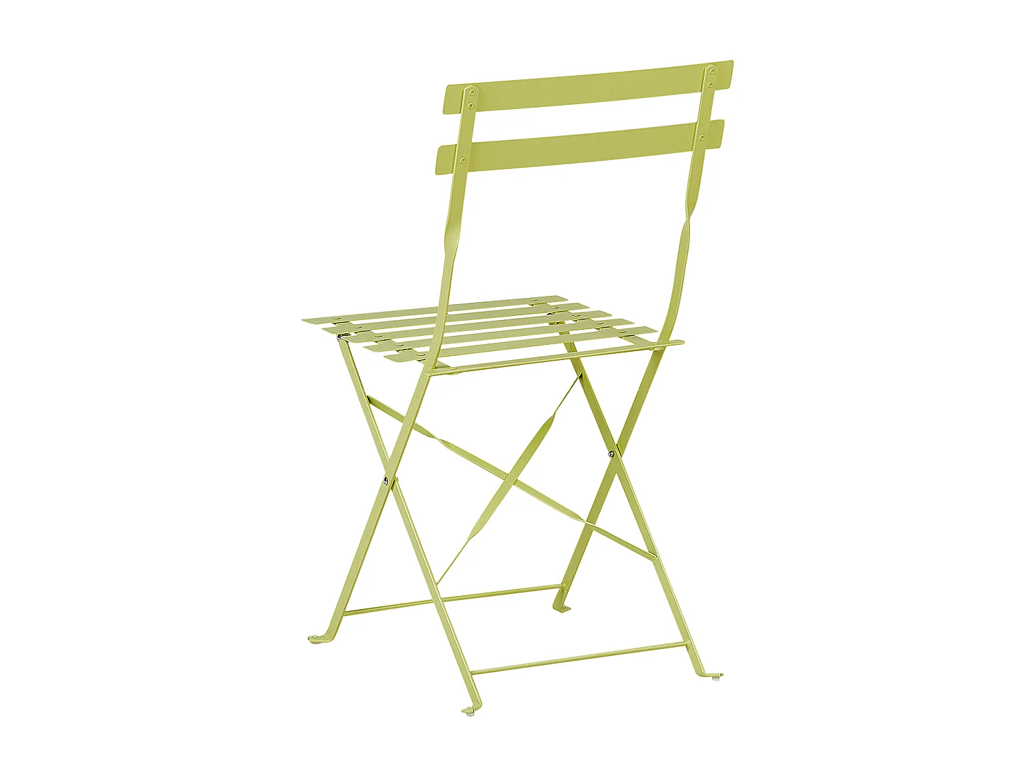 Ensemble pour bistro Pliant FIORI Métal Vert citron