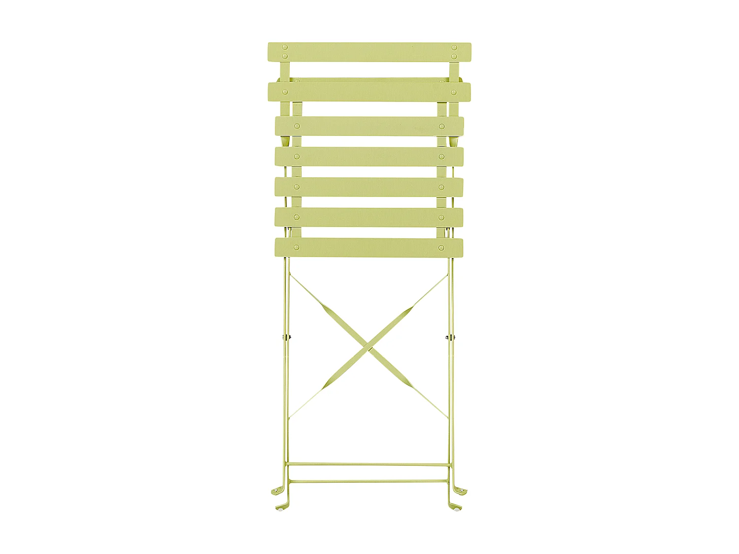 Ensemble pour bistro Pliant FIORI Métal Vert citron