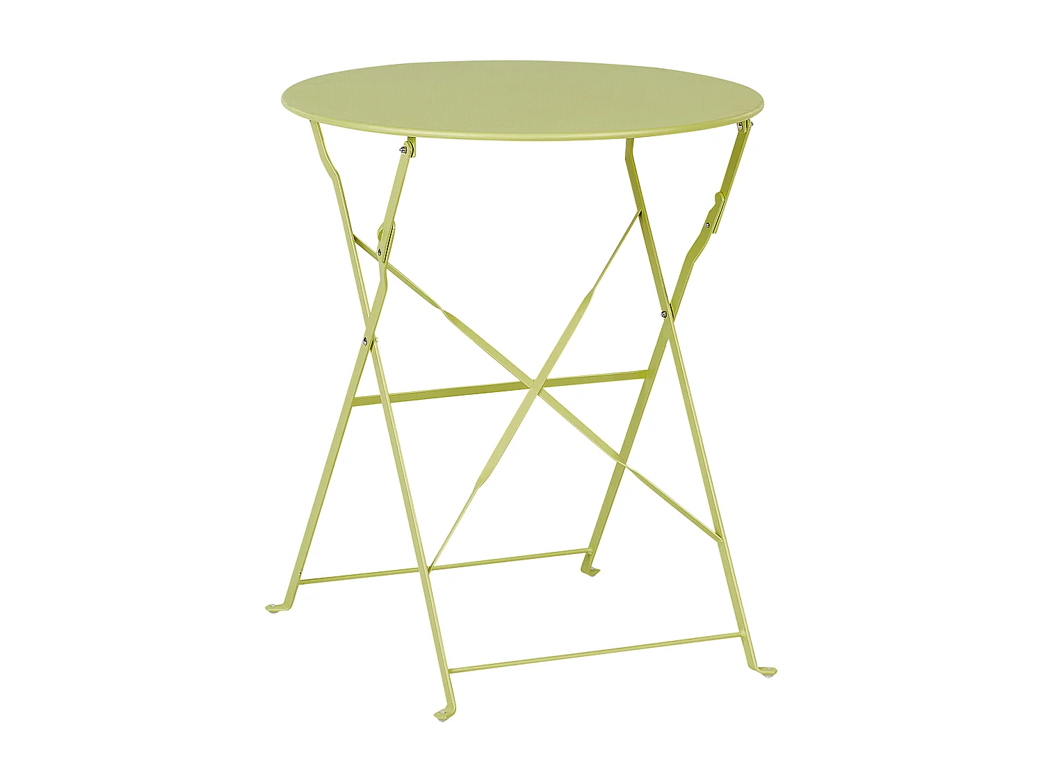 Ensemble pour bistro Pliant FIORI Métal Vert citron