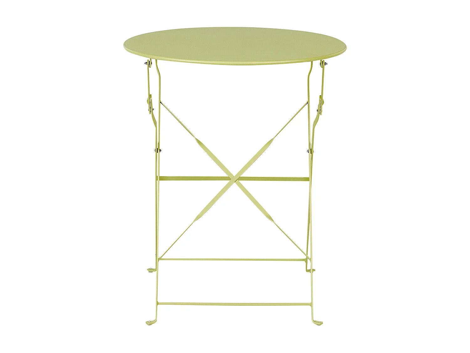 Ensemble pour bistro Pliant FIORI Métal Vert citron