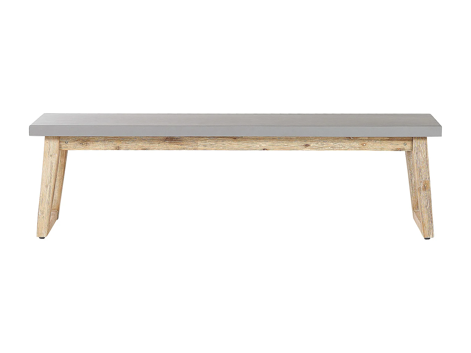 Salle à manger de jardin avec bancs 6 places ORIA Béton Gris