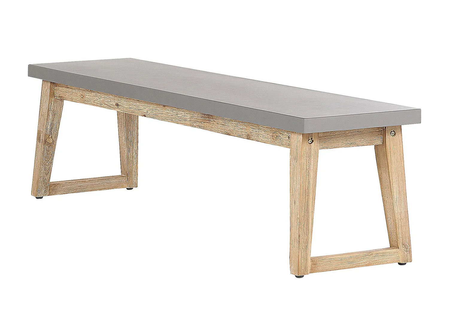 Salle à manger de jardin avec bancs 6 places ORIA Béton Gris