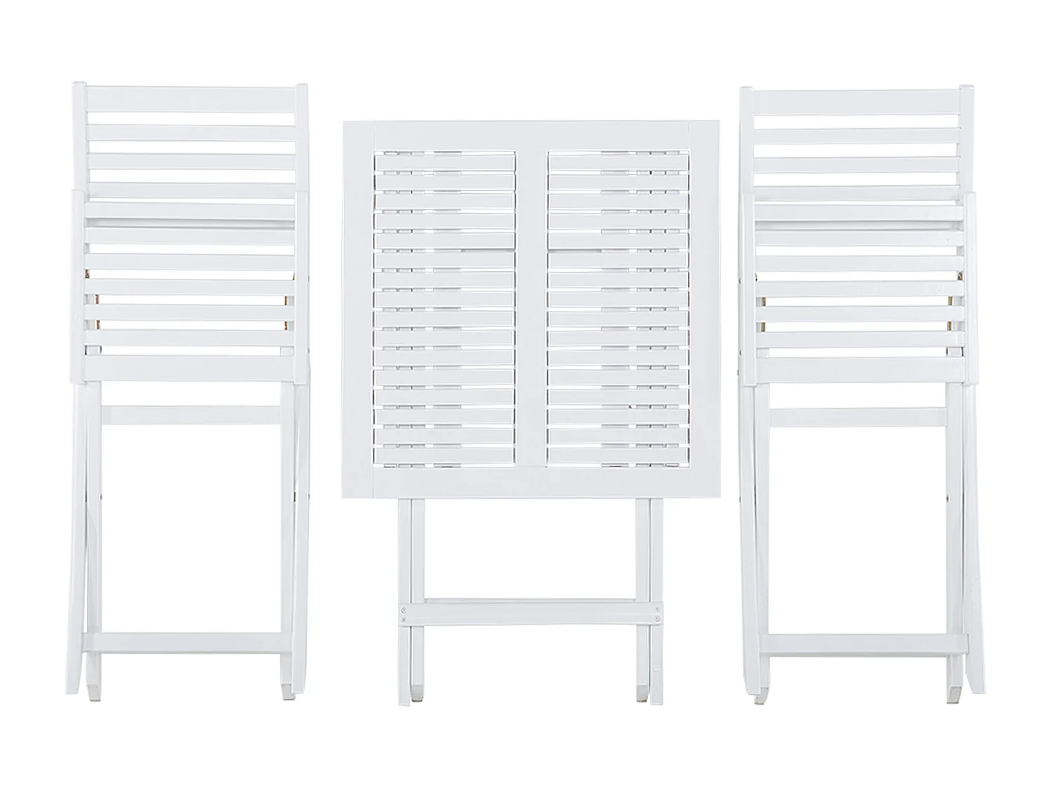 Conjunto de varanda com almofadas Dobrável FIJI Madeira Branco