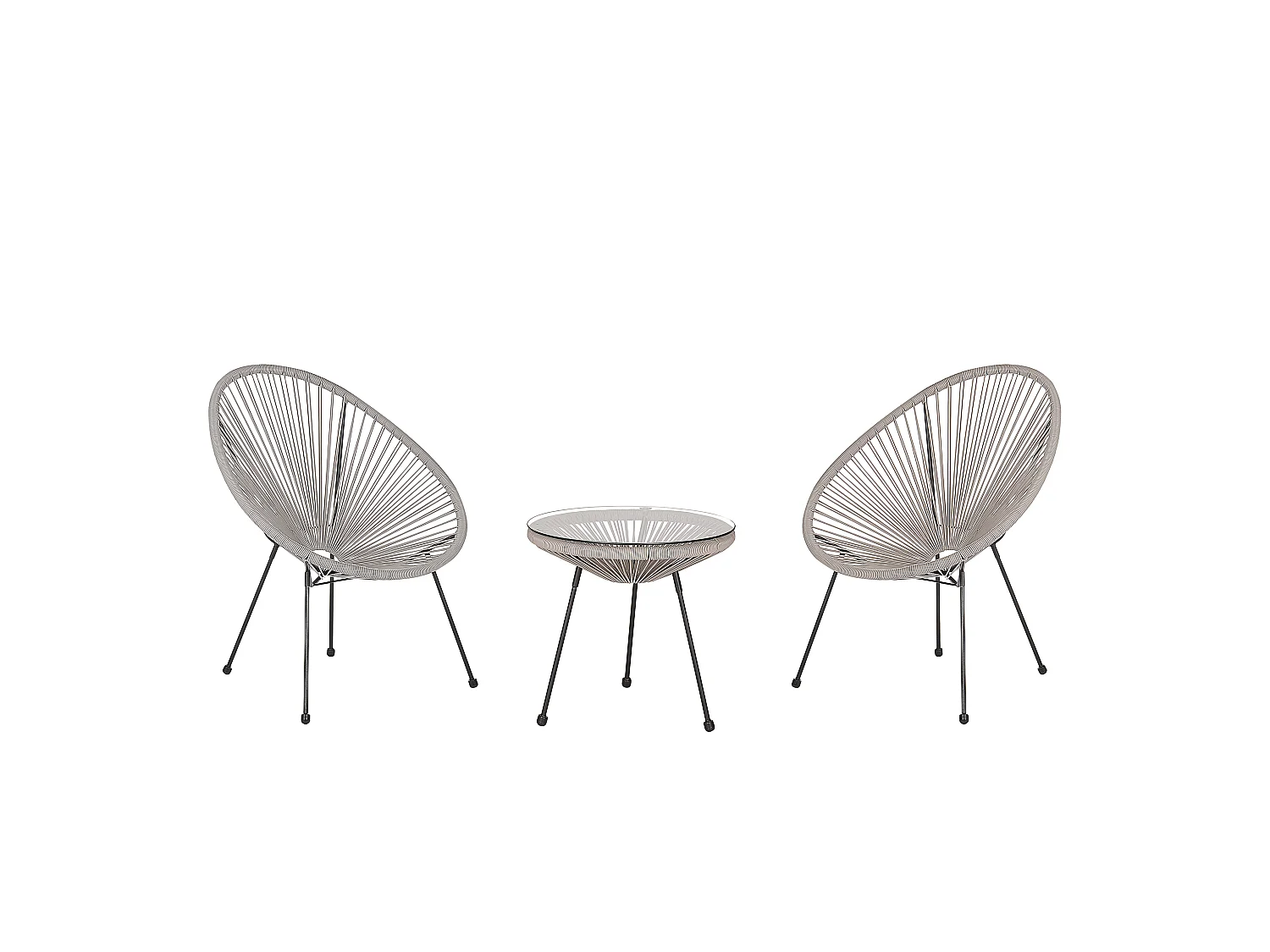 Set bistrot ACAPULCO II Grigio chiaro