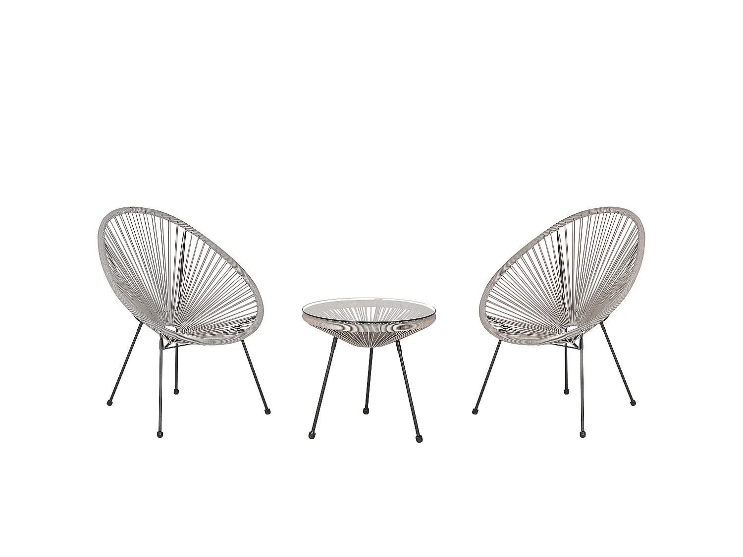 Conjunto de balcón ACAPULCO II Gris claro