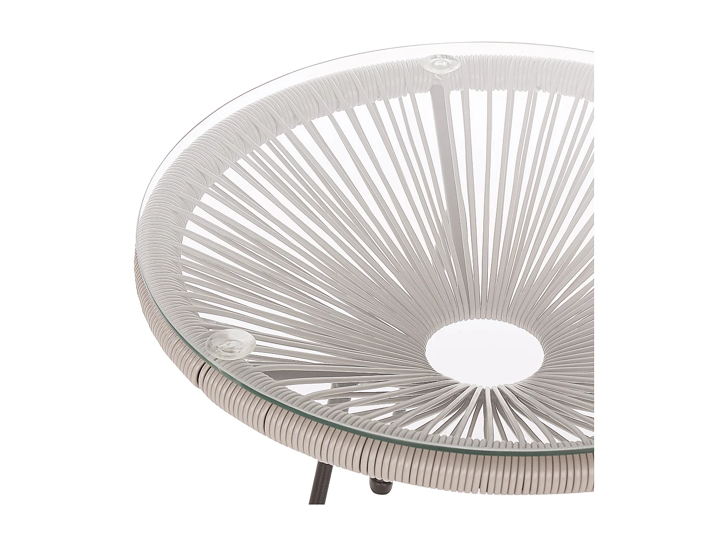 Ensemble bistrot ACAPULCO II Polyrotin Gris clair