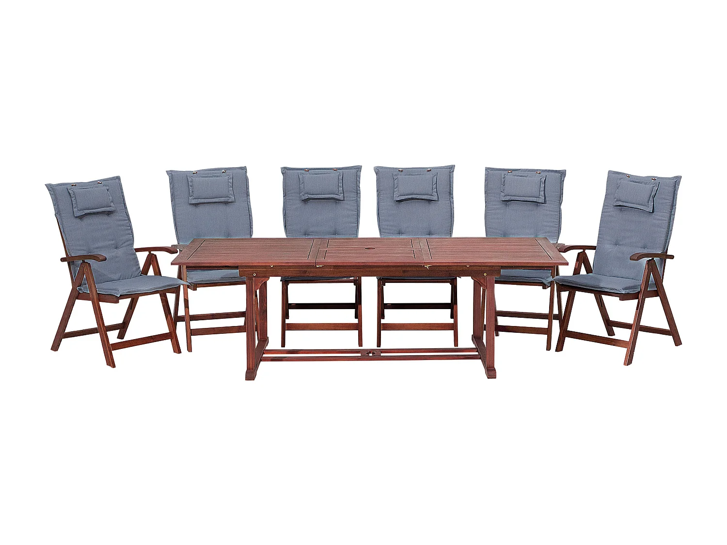 Gartentisch Set Holz Blau TOSCANA