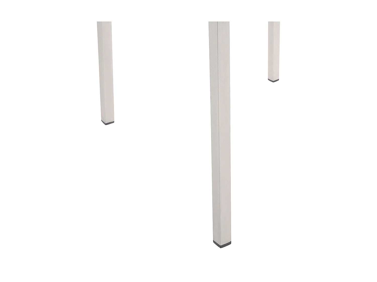 Gartenset Edelstahl Crashglasplatte 180 cm transparent 6 Stühle weiß Grosseto