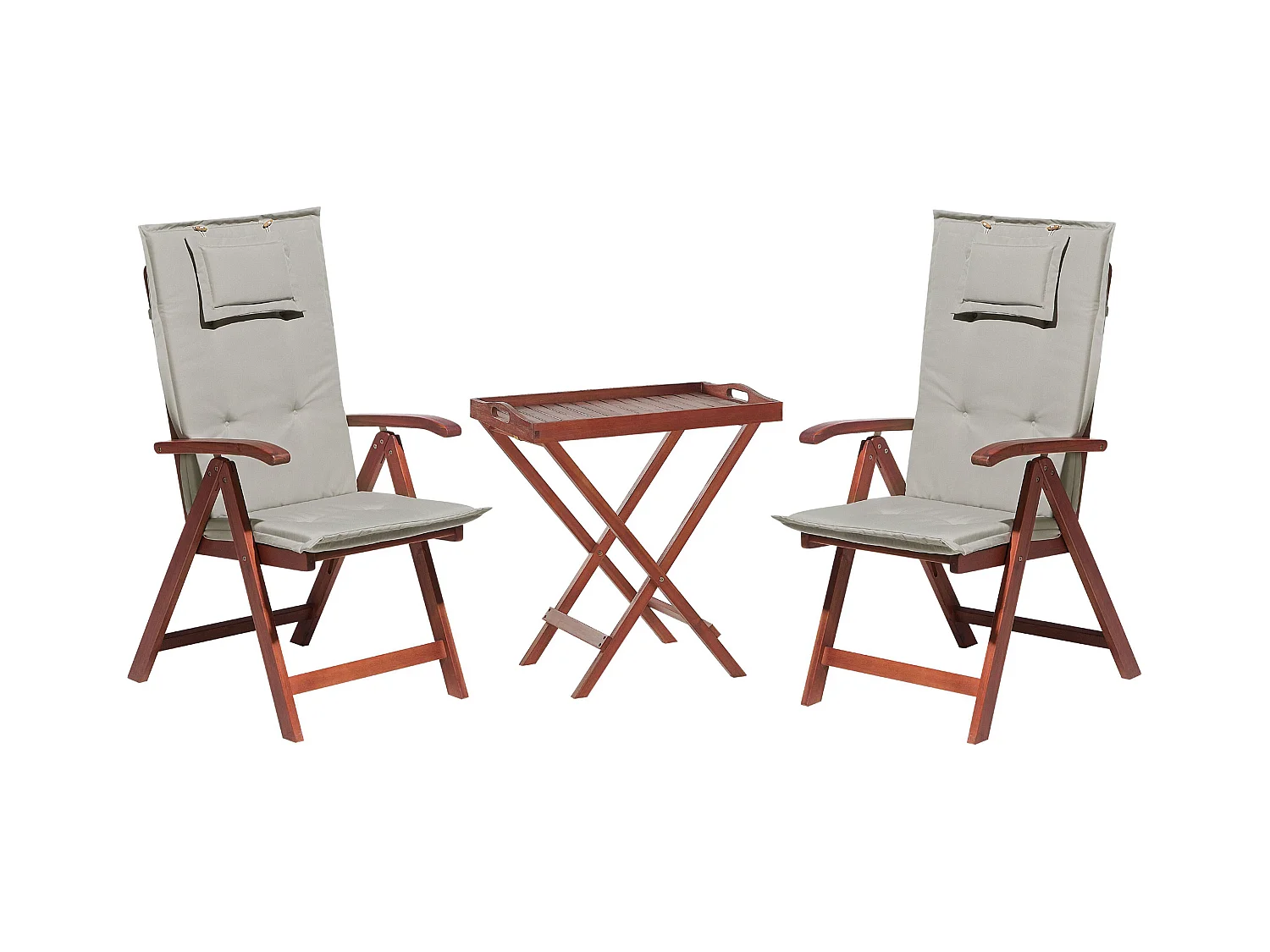 Ensemble pour bistro avec coussin Bois Taupe TOSCANA