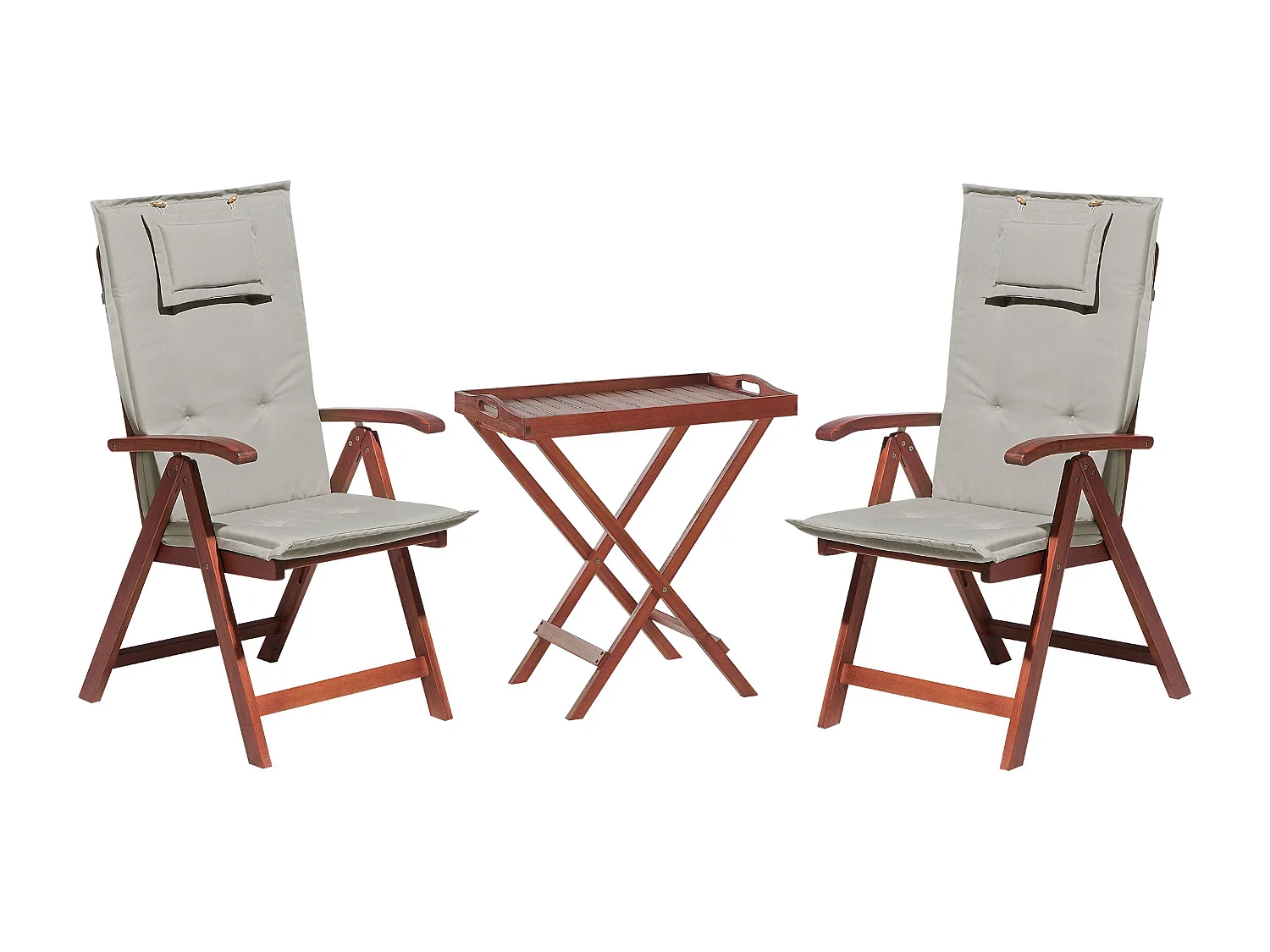 Ensemble pour bistro avec coussin Bois Taupe TOSCANA