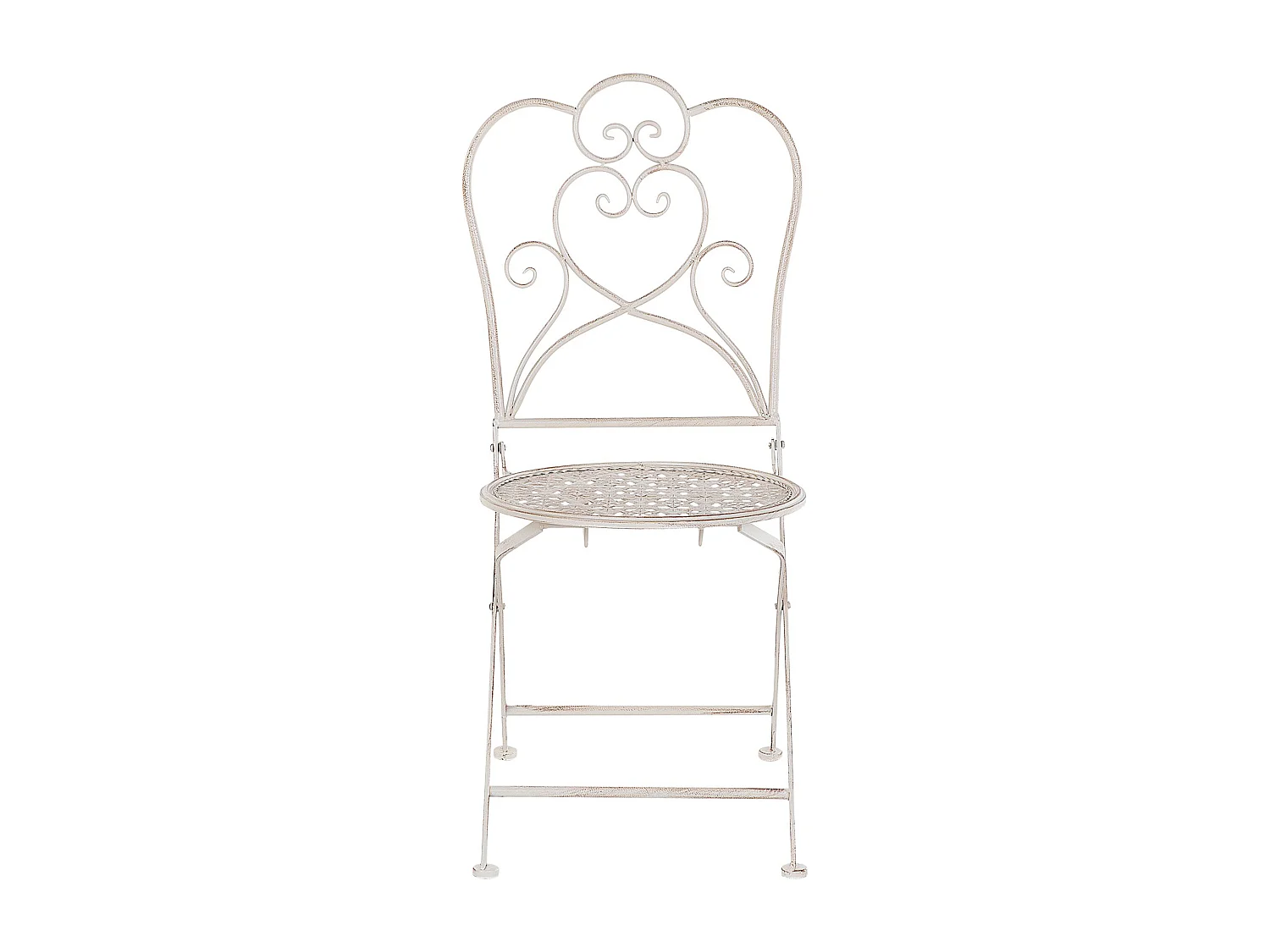 Ensemble pour bistro Pliant TRIESTE Métal Beige clair