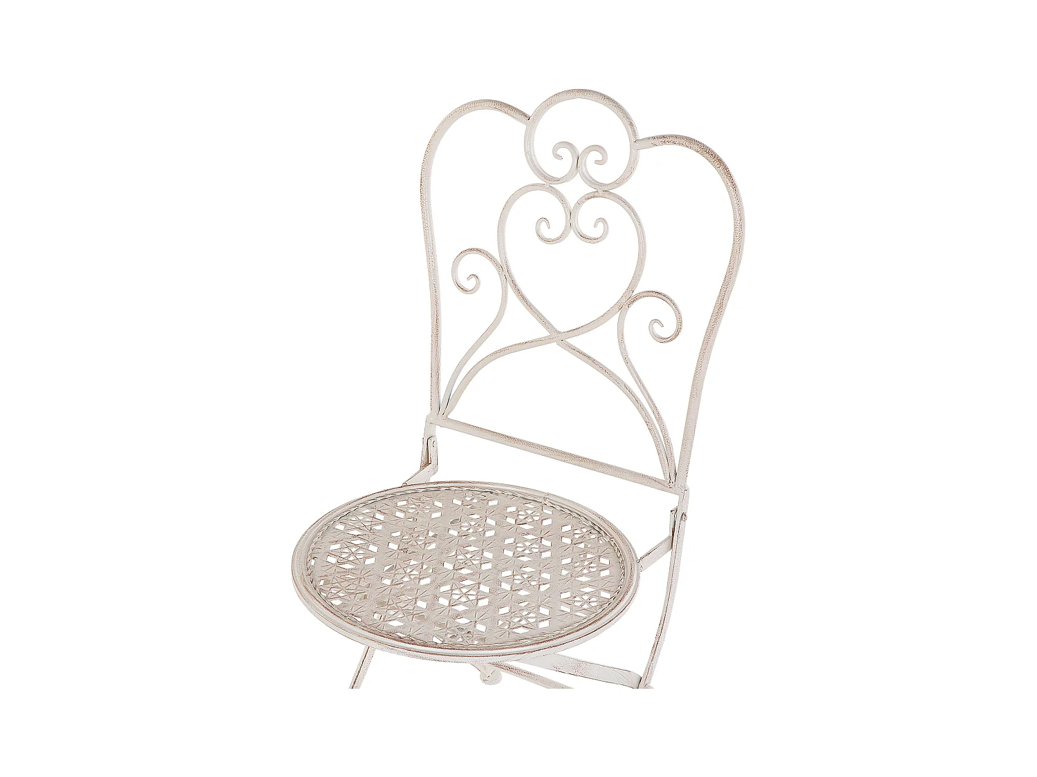 Ensemble pour bistro Pliant TRIESTE Métal Beige clair