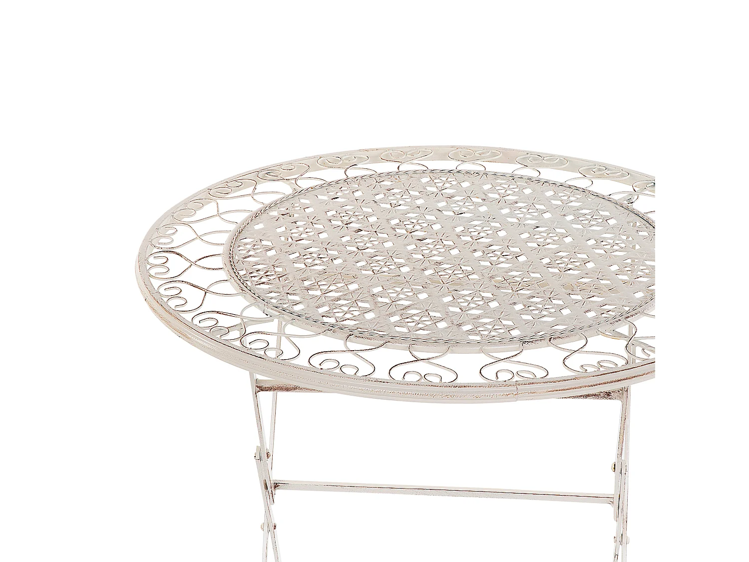 Bistro Set klappbar TRIESTE Metall Hellbeige