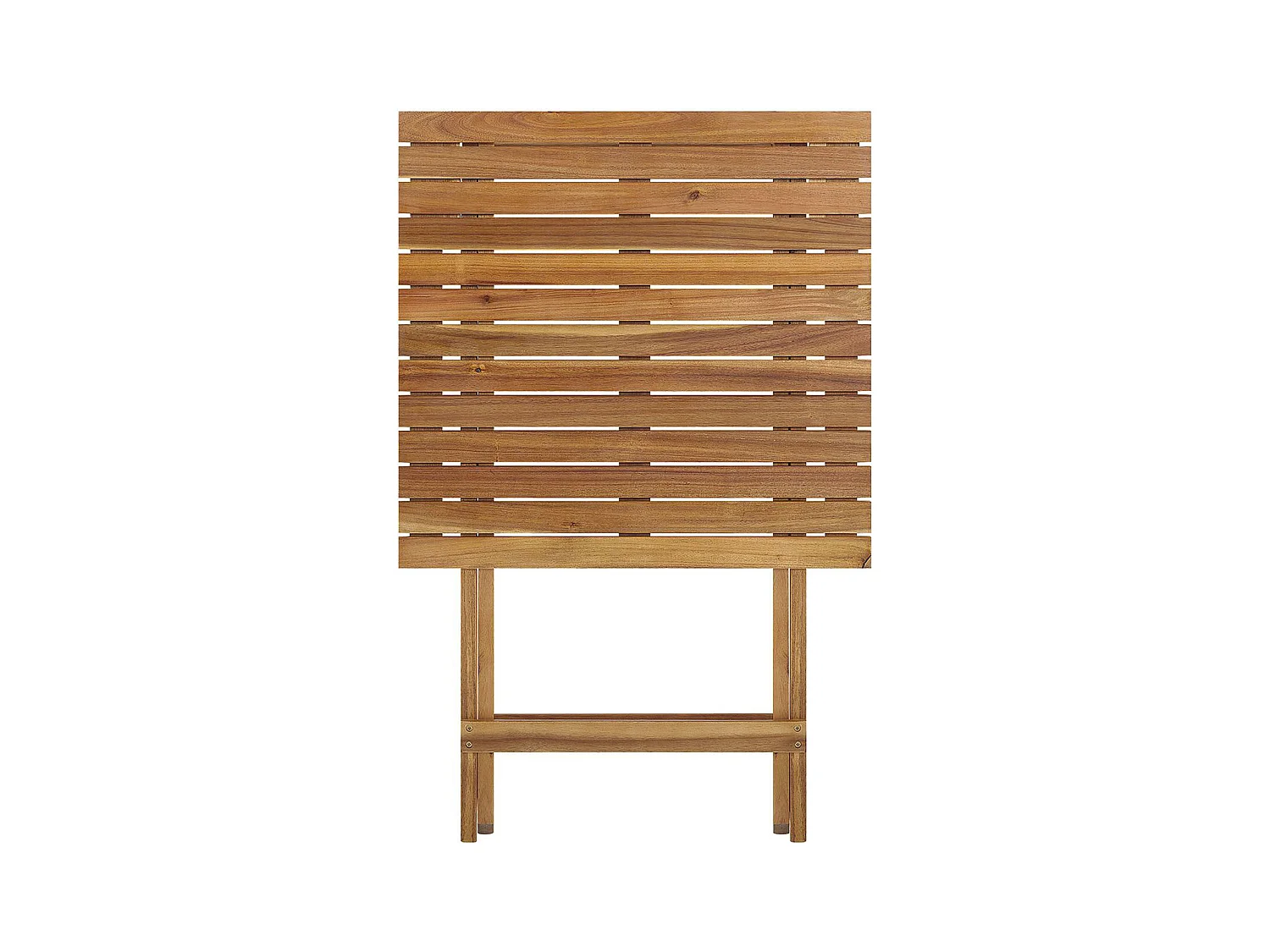 Balkonset hellbraun Akazienholz Tisch quadratisch 58x58 cm mit 2 Stühlen Terni