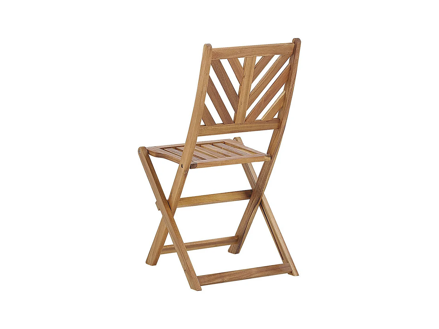 Balkonset hellbraun Akazienholz Tisch quadratisch 58x58 cm mit 2 Stühlen Terni