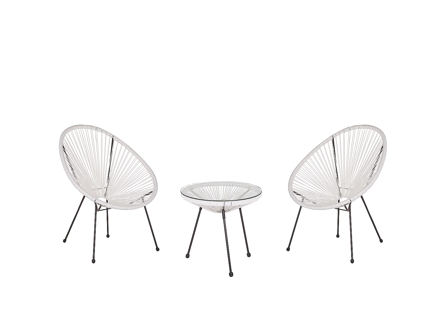 Ensemble pour bistro ACAPULCO II Blanc