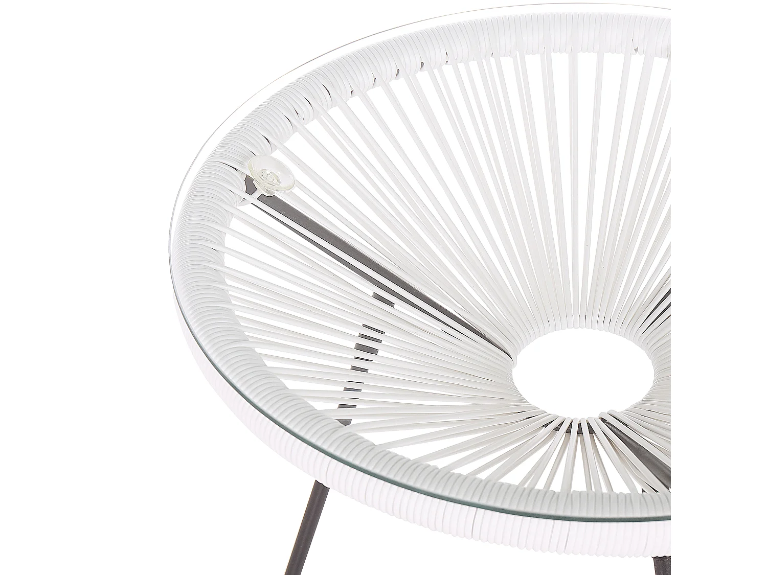 Ensemble bistrot ACAPULCO II Polyrotin Blanc