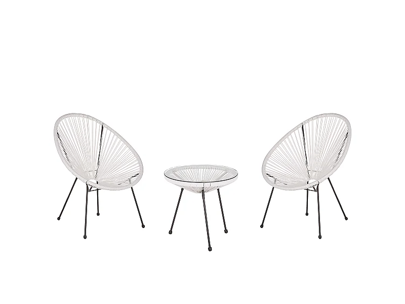 Ensemble pour bistro ACAPULCO II Blanc