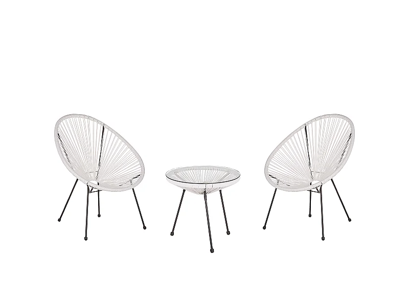 Ensemble bistrot ACAPULCO II Blanc