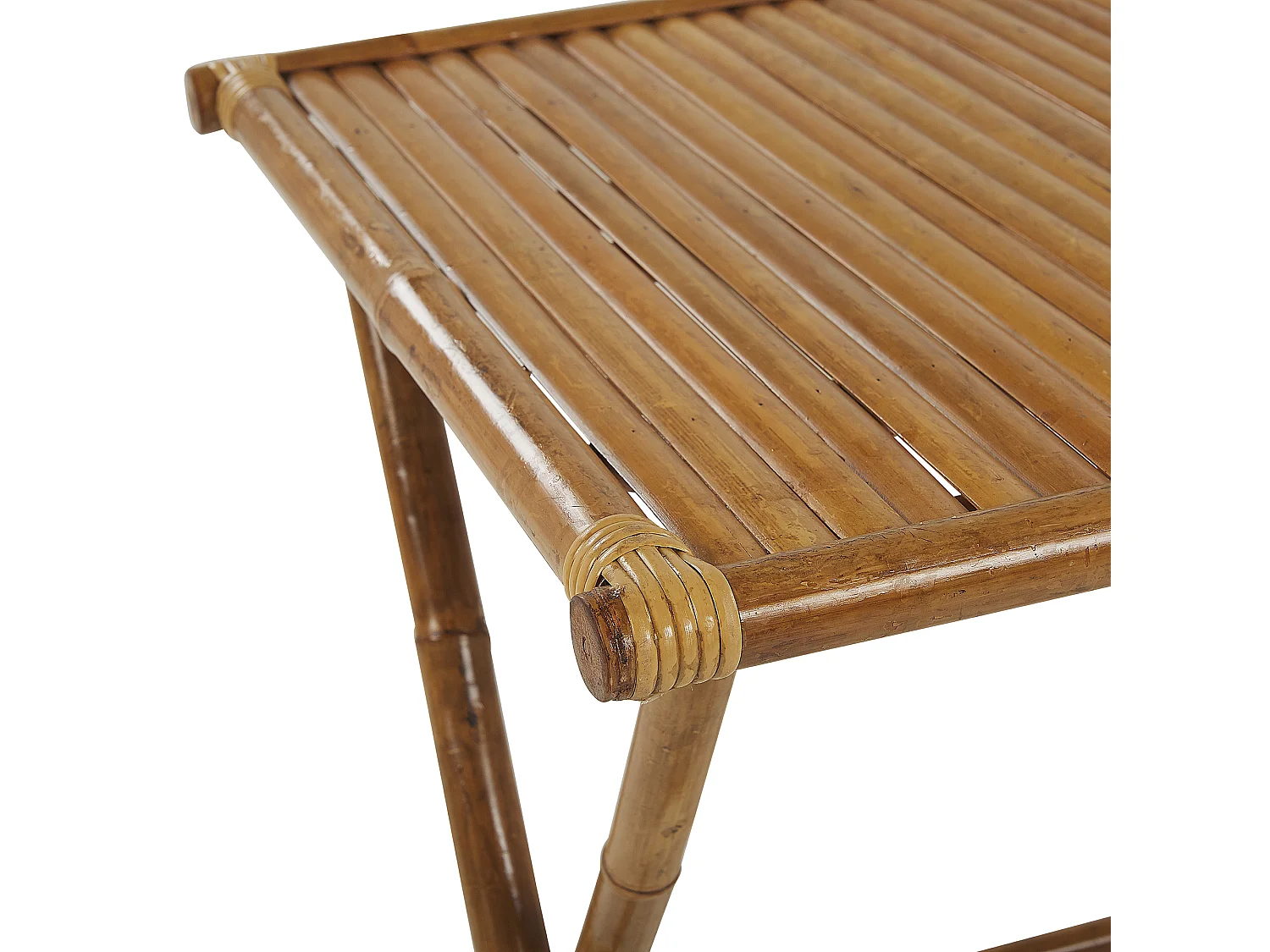 Ensemble pour bistro Pliant MOLISE Bambou Marron