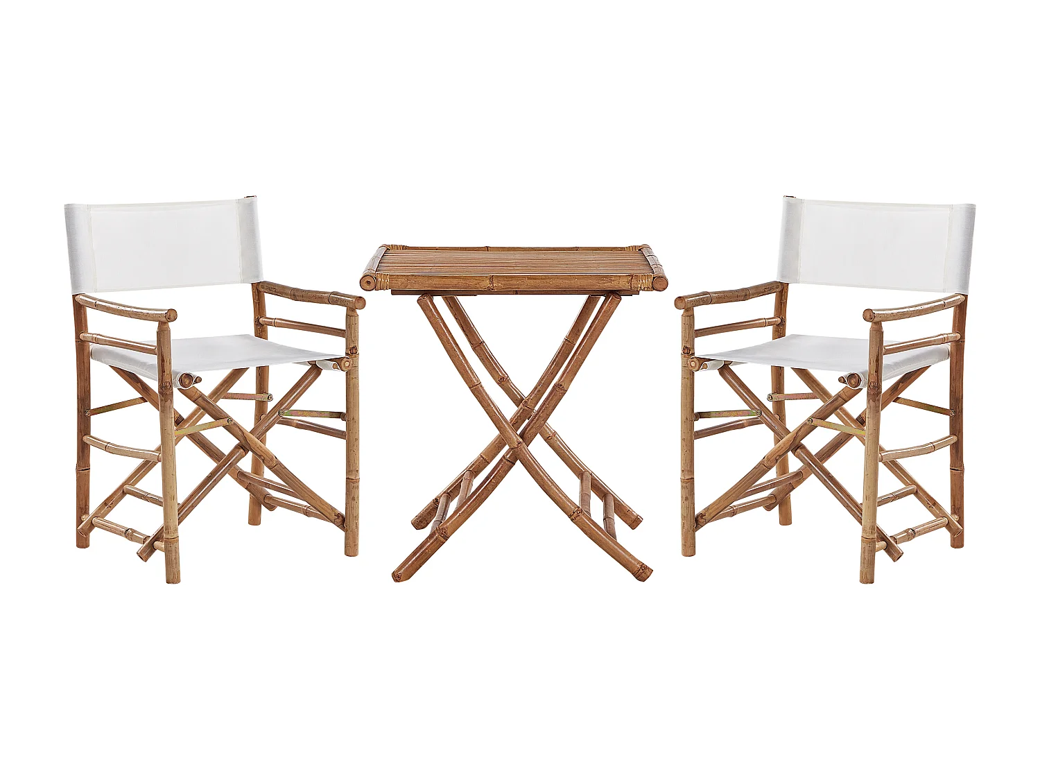 Ensemble bistrot Pliant MOLISE Bambou Marron