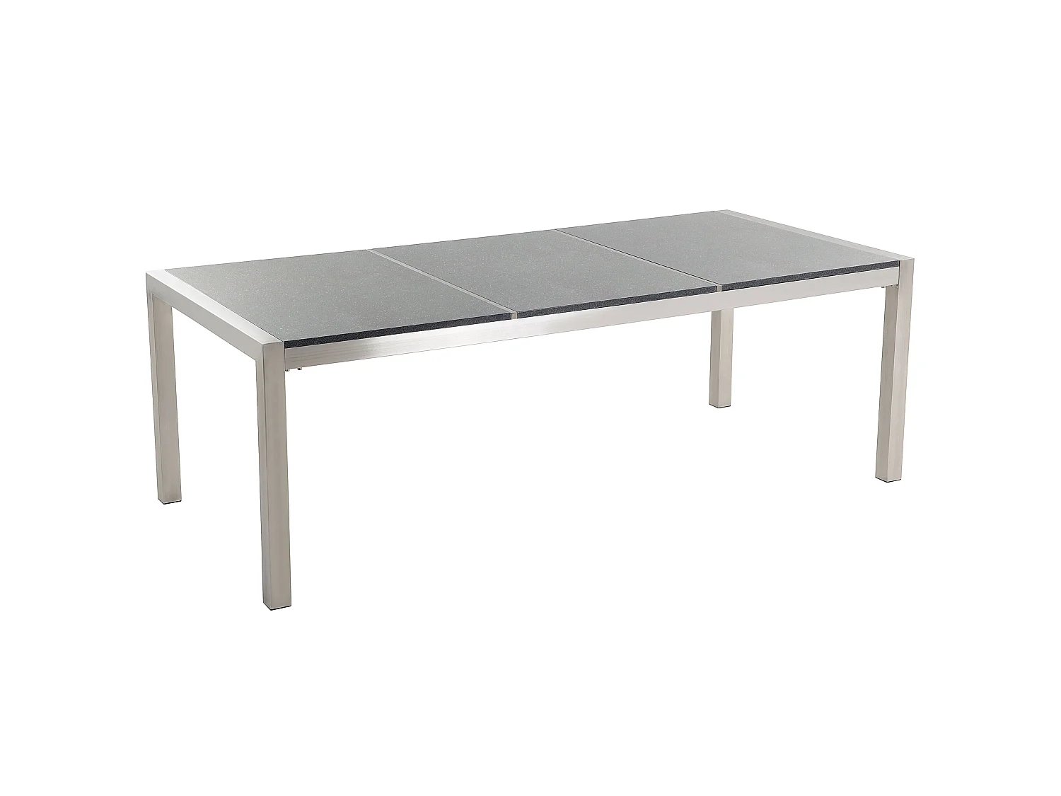 Conjunto de refeições de jardim 8 lugares GROSSETO Placa tripla Granito Polido Cinzento/Branco