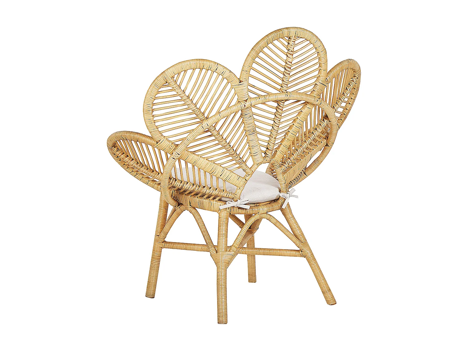 Ensemble bistrot avec coussins FLORENTINE / LIMNI Rotin Beige