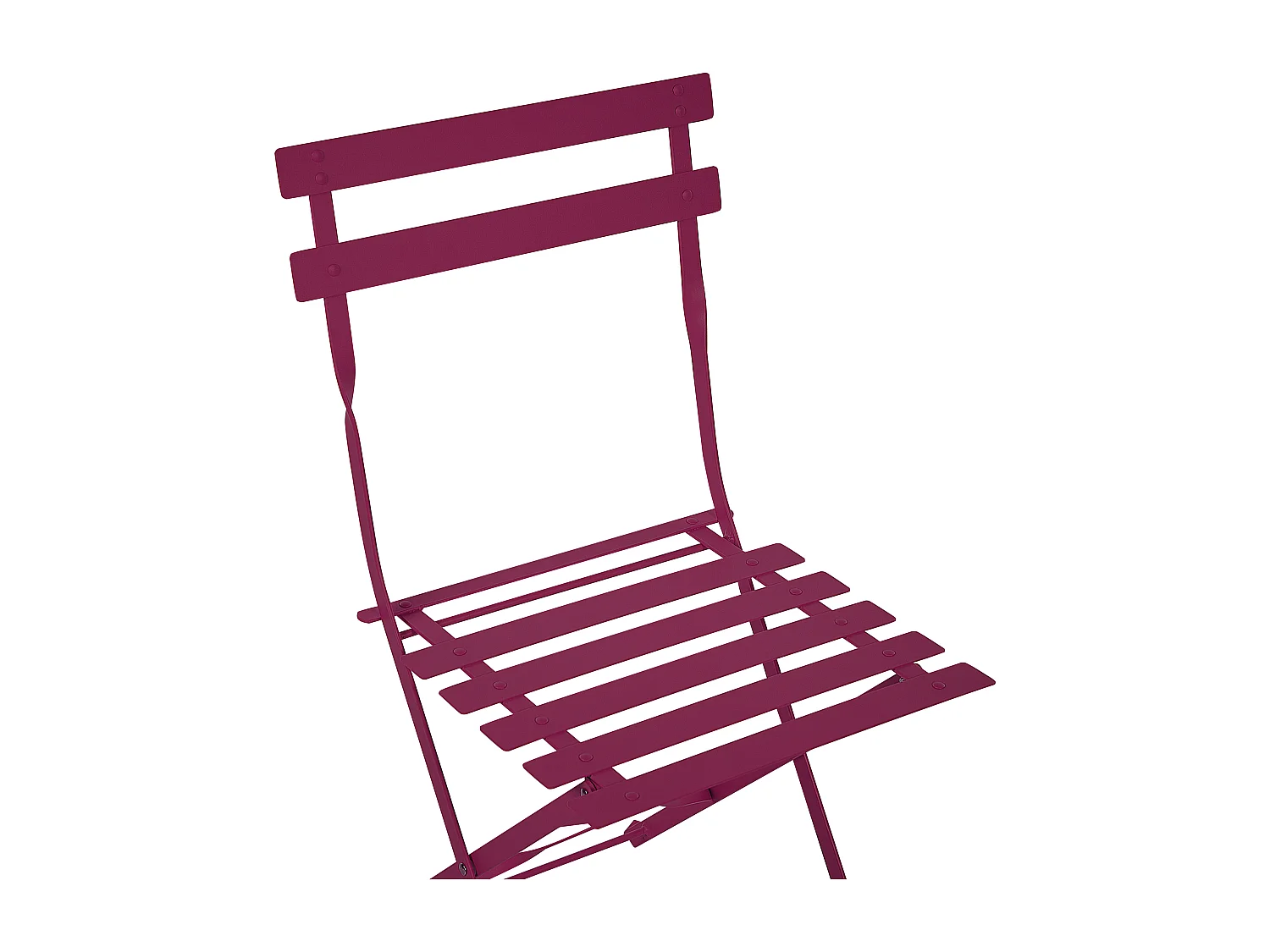 Ensemble bistrot Pliant FIORI Métal Rouge Bordeaux