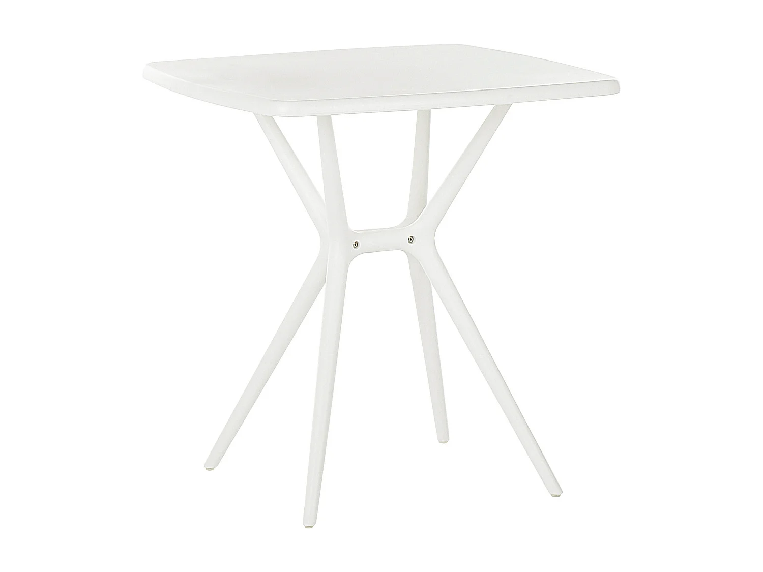 Gartenmöbel Set aus Kunststoff weiß Tisch quadratisch 4 Stühle Sersale/Vieste