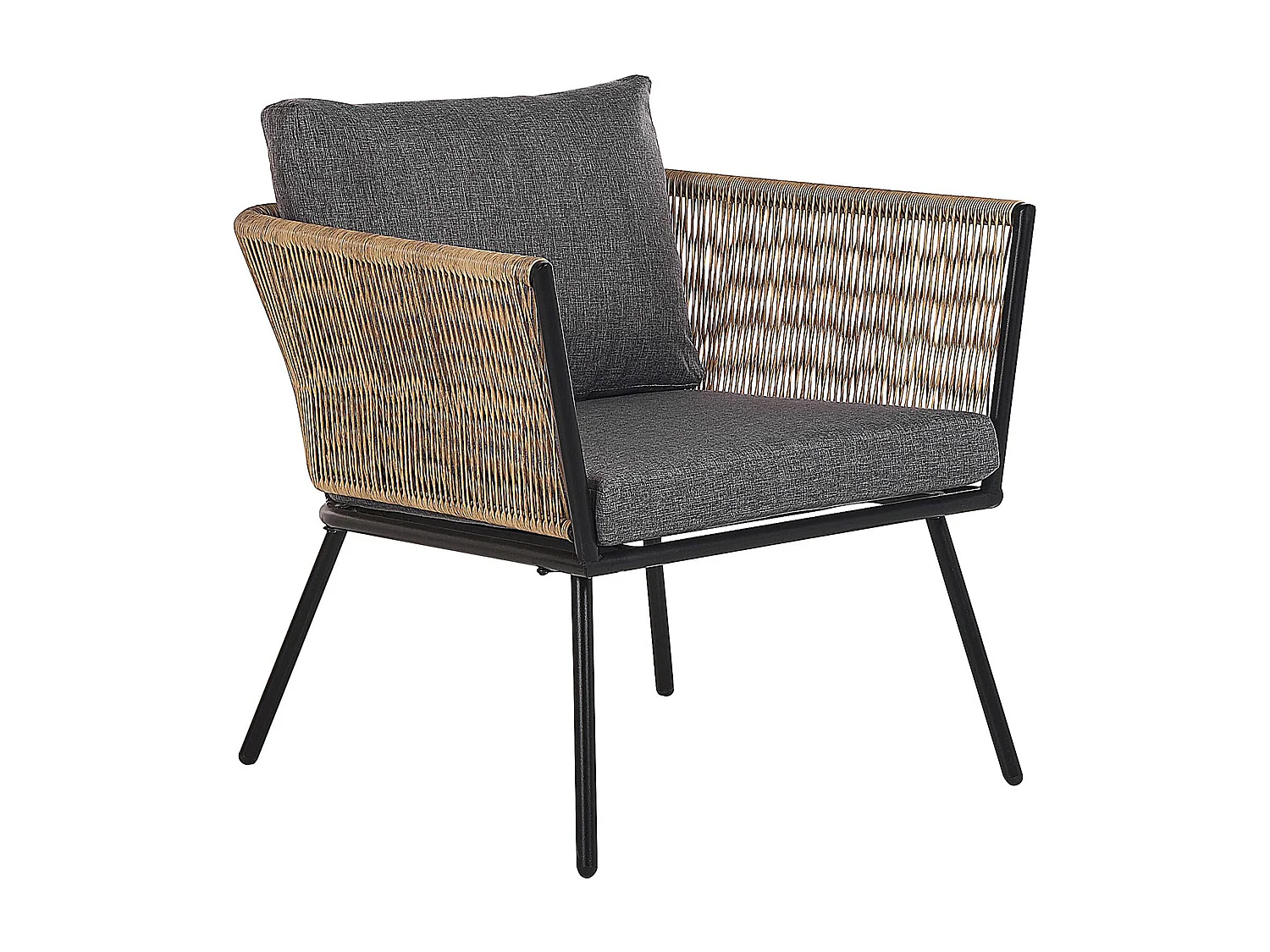 Bistroset met kussens GARGANO Lichtbruin