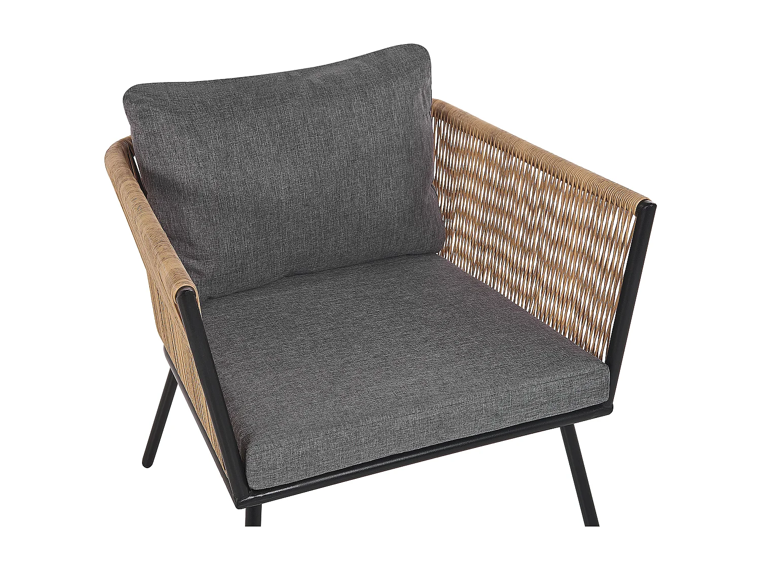 Ensemble pour bistro avec coussins GARGANO Marron clair