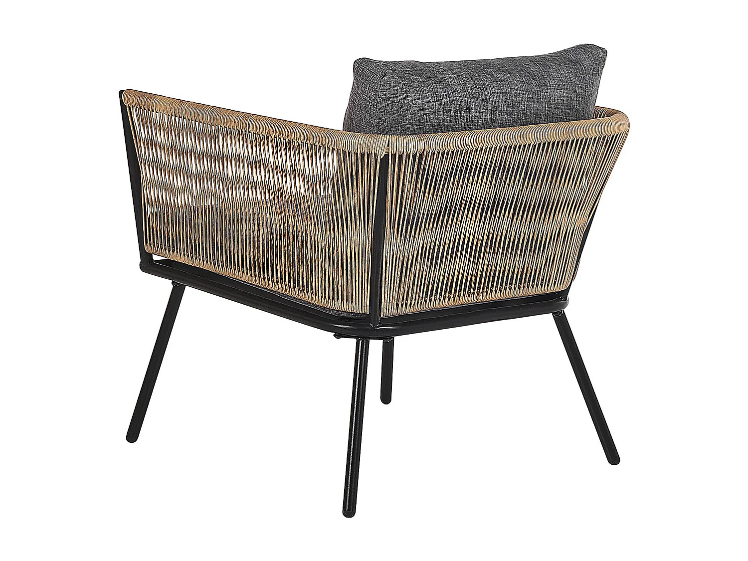 Zestaw mebli balkonowych z poduszkami GARGANO Technorattan Jasnobrązowy