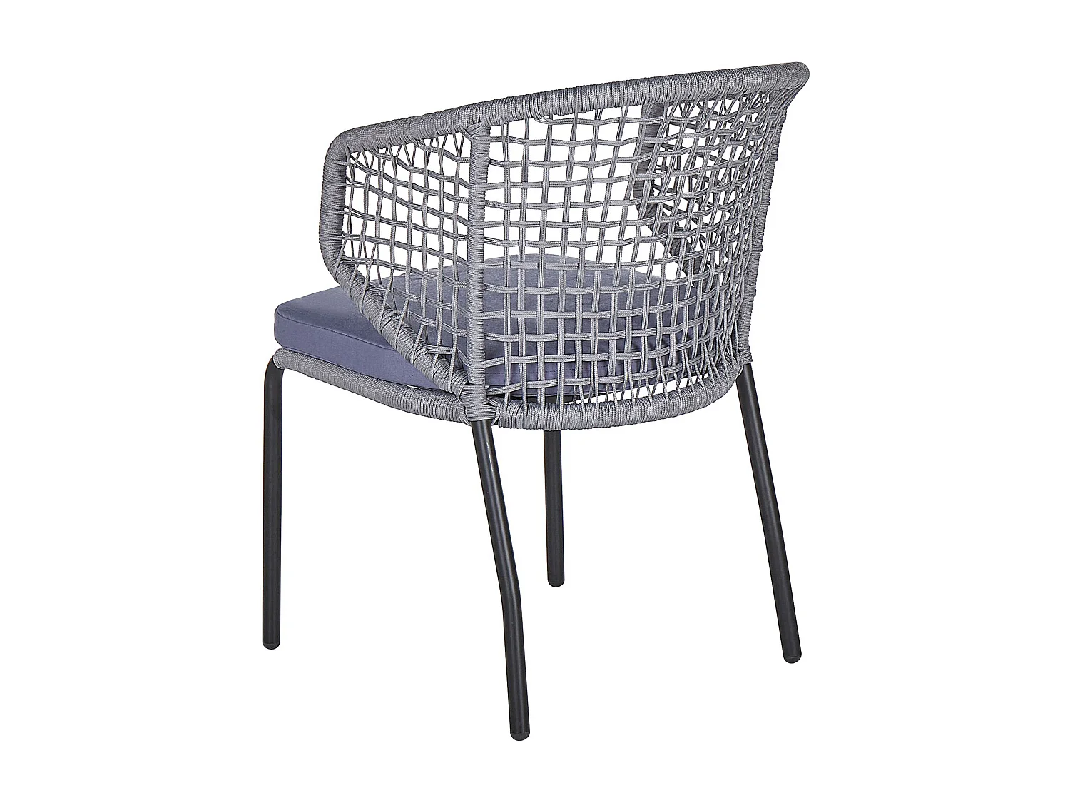 Ensemble pour bistro avec coussins PALMI Métal Gris