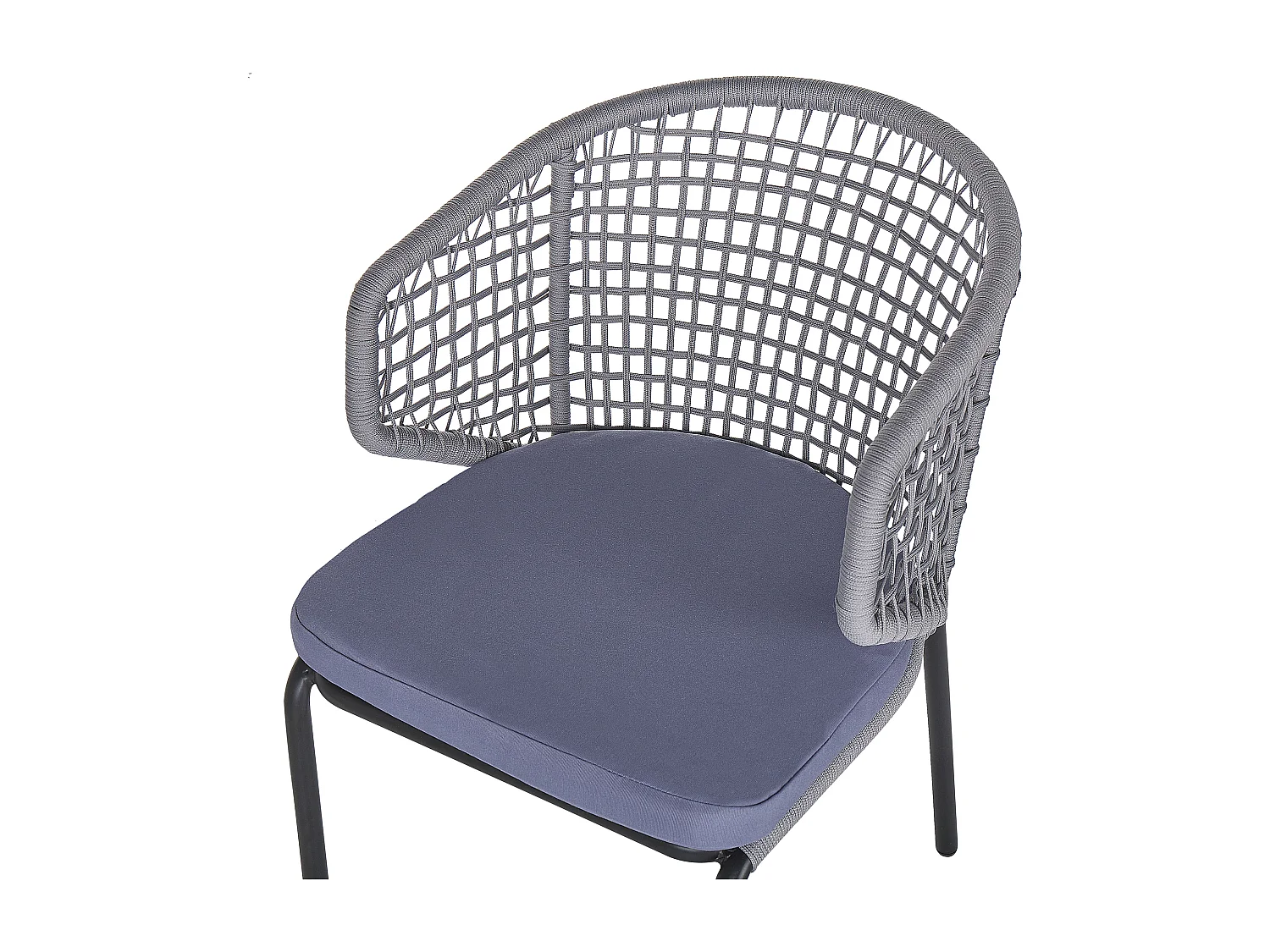 Ensemble pour bistro avec coussins PALMI Métal Gris