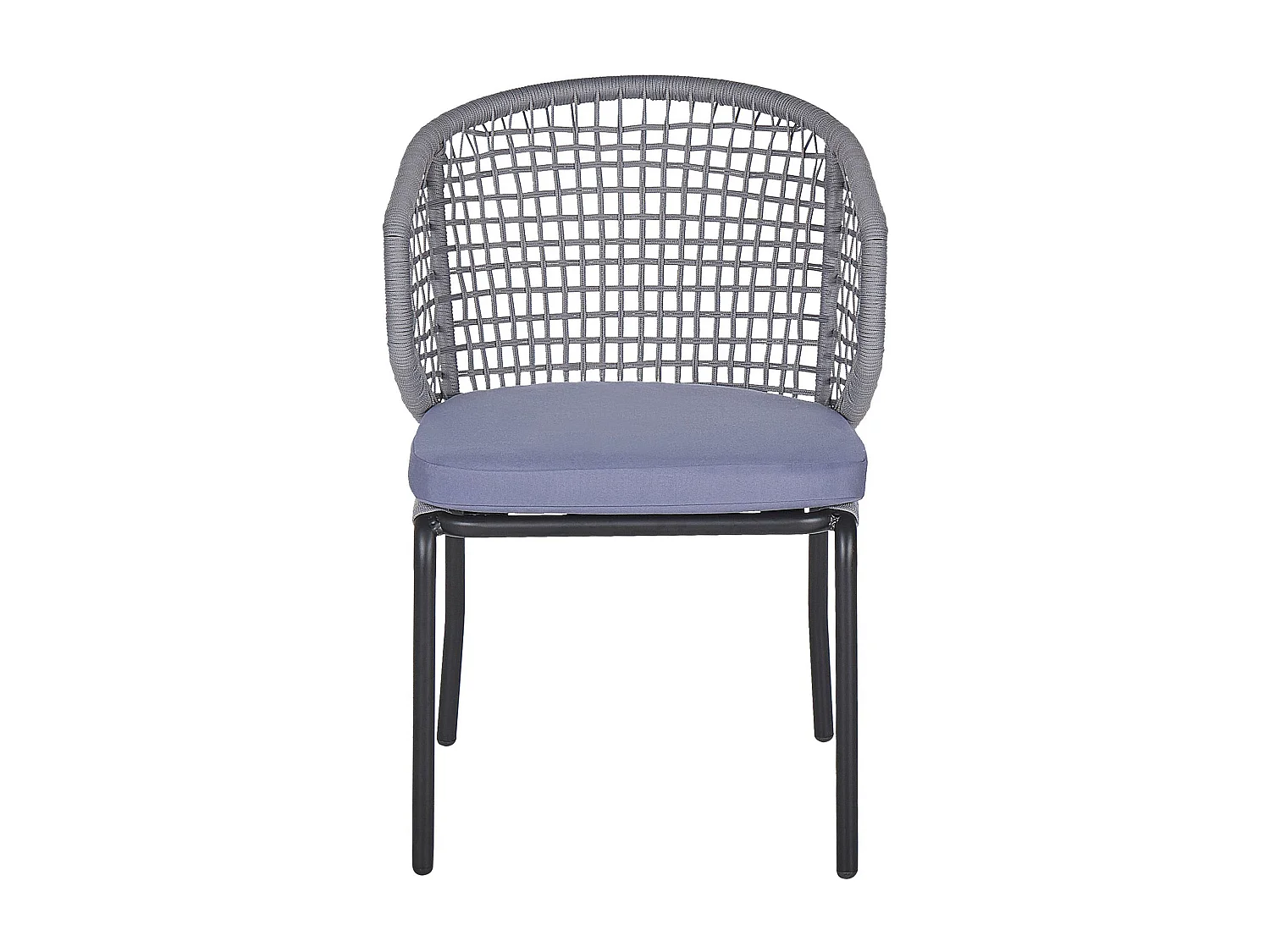 Ensemble bistrot avec coussins PALMI Métal Gris