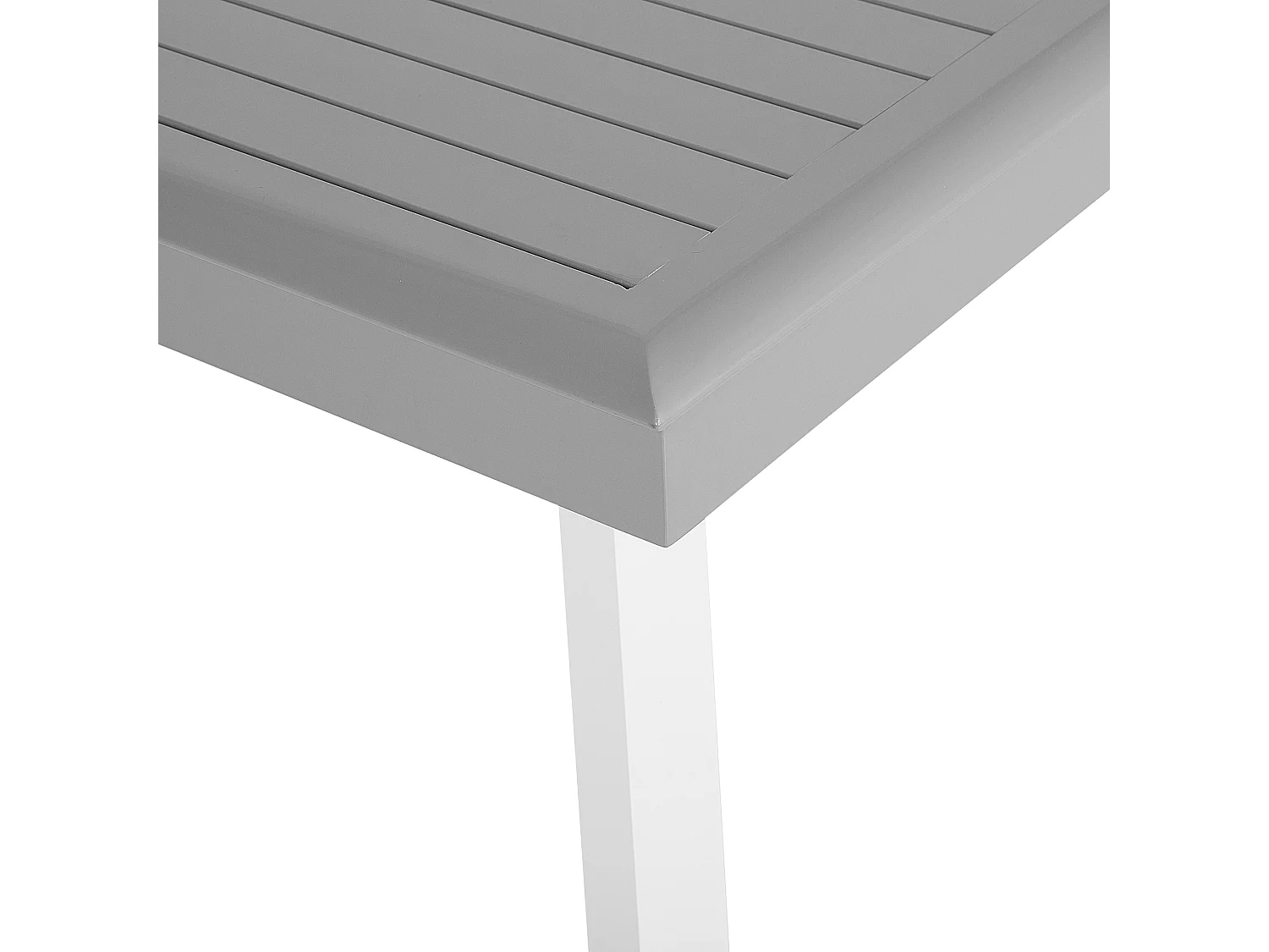 Moderner Gartentisch aus Aluminium mit 6 Stühlen Polyester grau/weiß Pereta