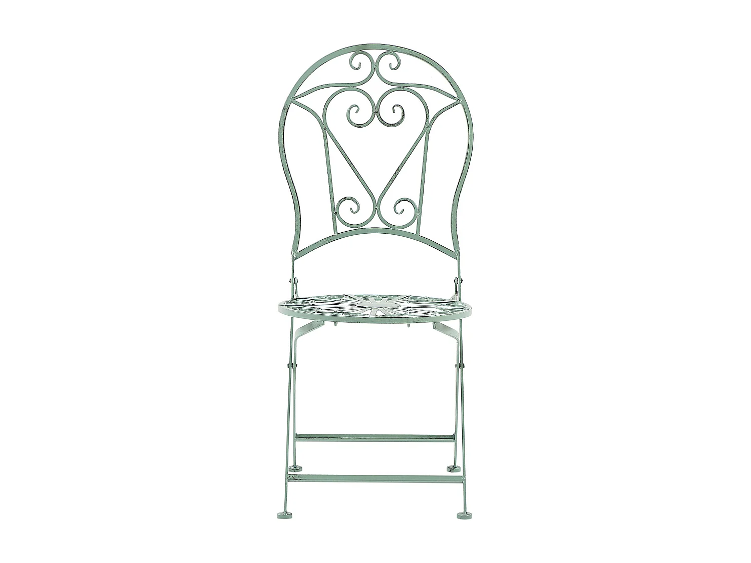 Conjunto de varanda Dobrável TRENTO Metal Verde claro