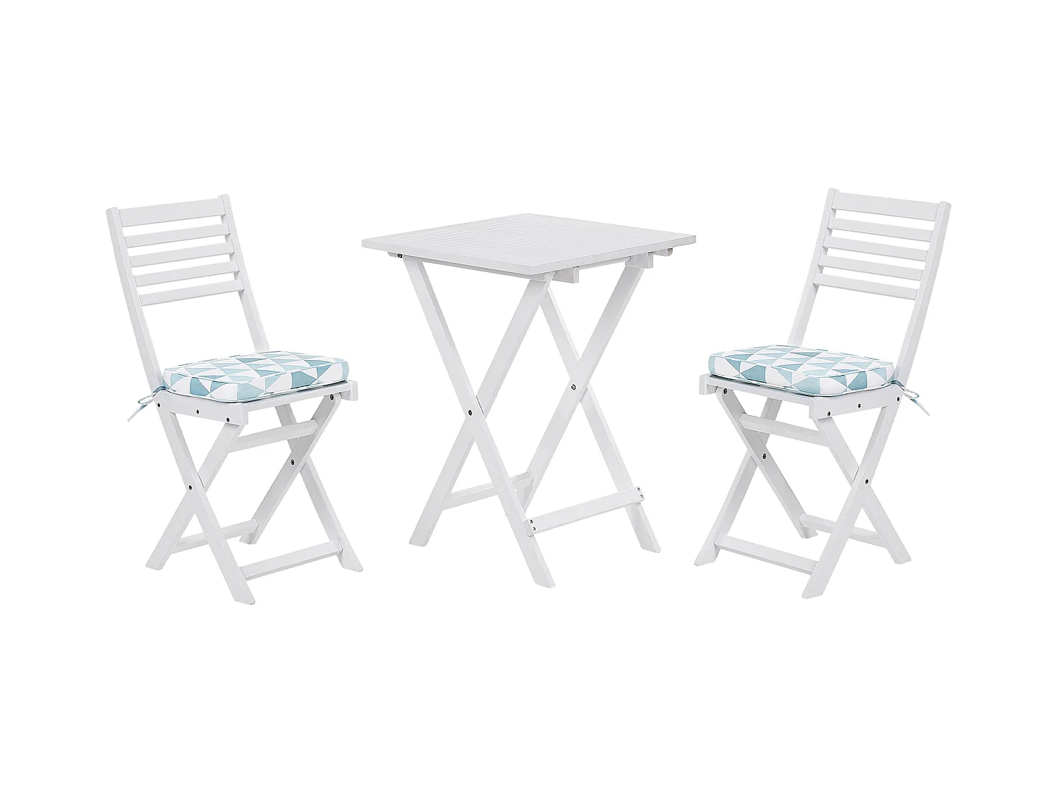Ensemble pour bistro avec coussins Pliant FIJI Acacia Bleu