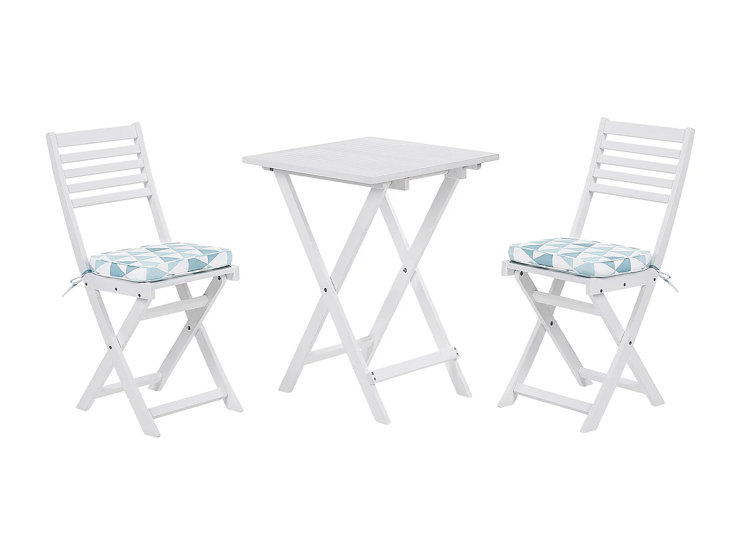 Bistroset met kussen Hout Blauw FIJI