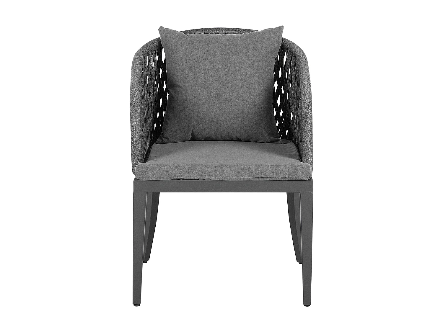 Tuinset 4-zitter LIPARI met kussens Metaal Grijs