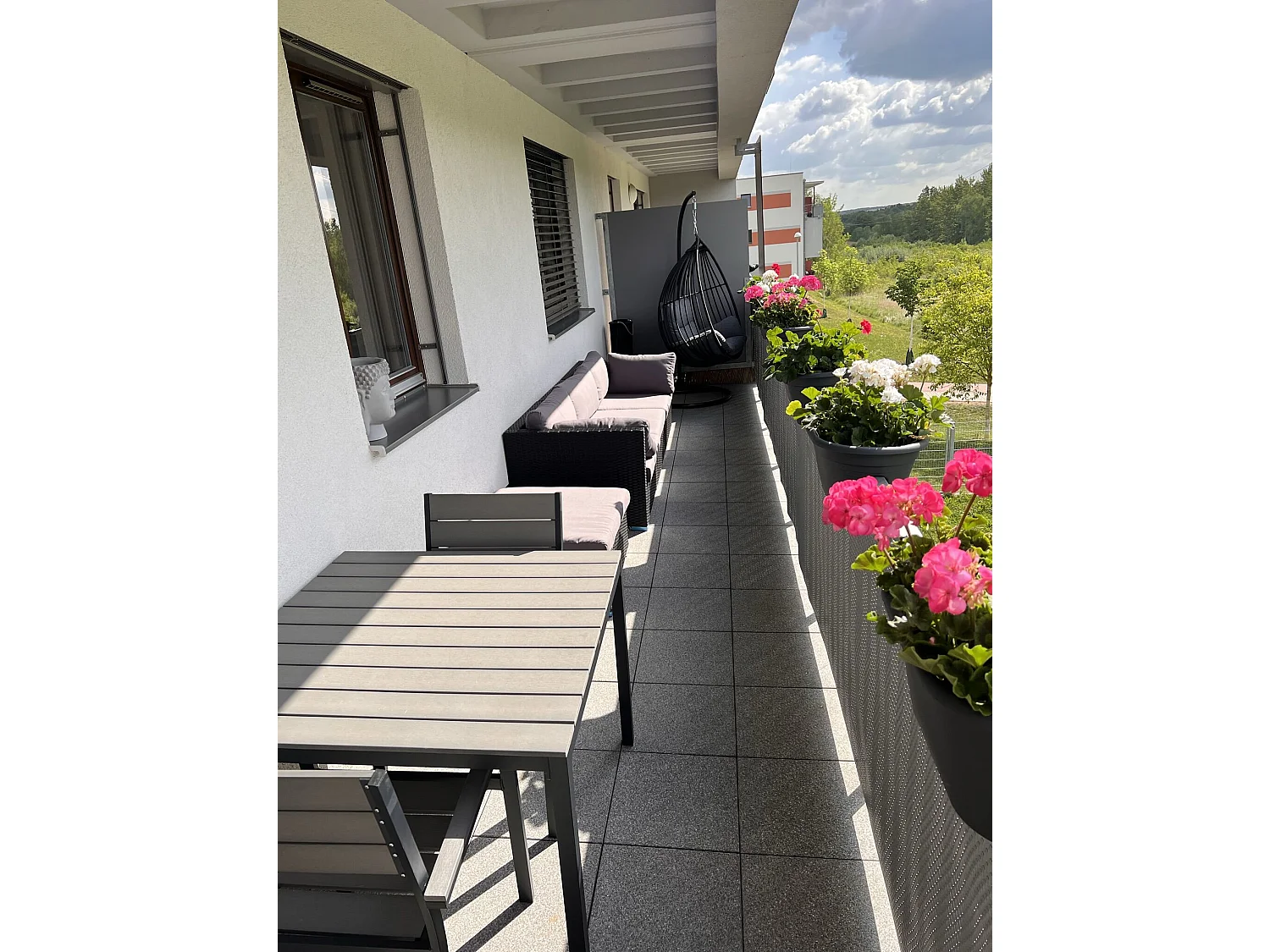 Garden Dining Set 4 Seater PRATO Grey