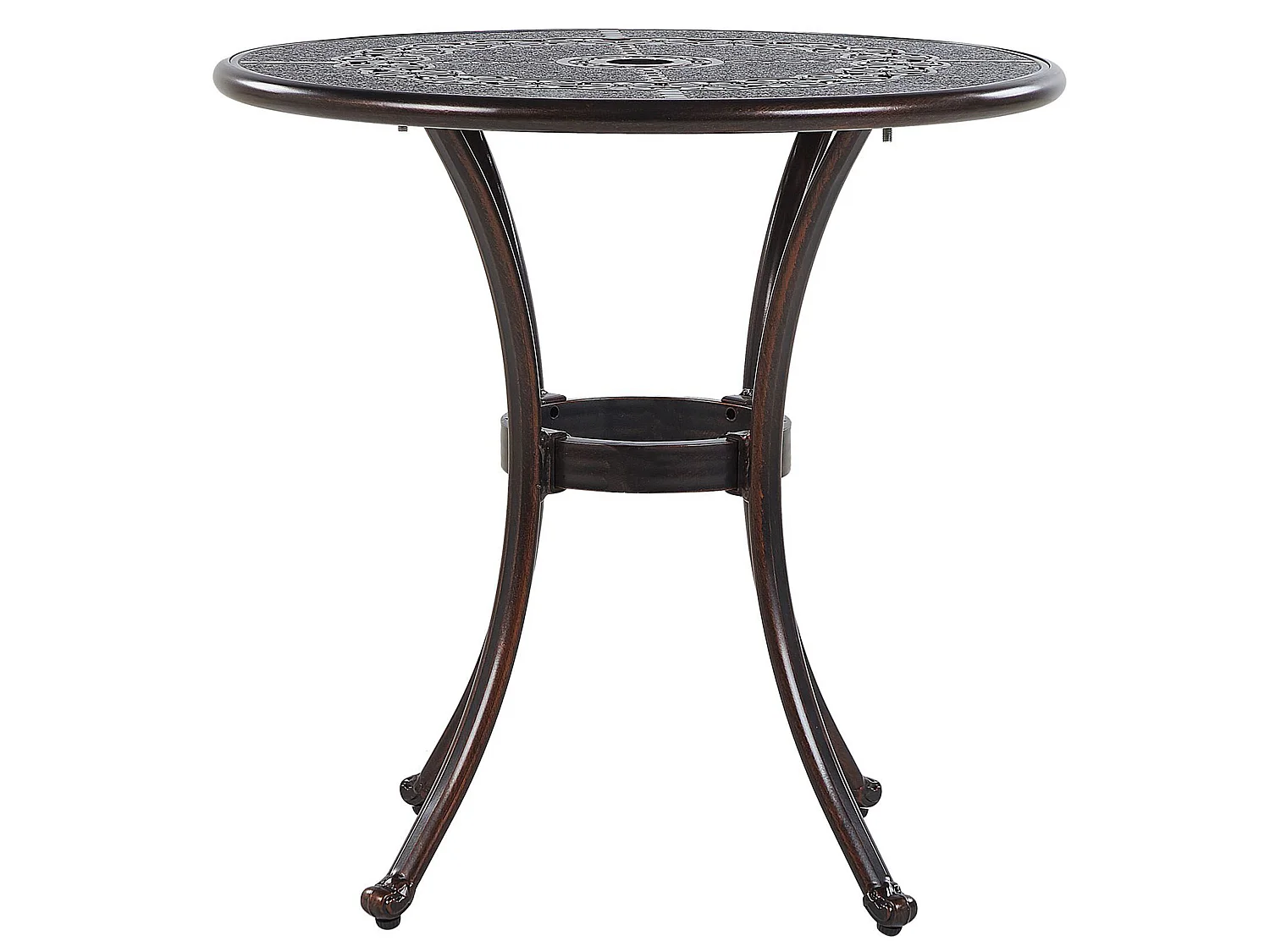 Bistro Set BOVINO Metall Dunkelbraun